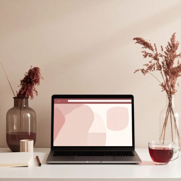 site internet apparaissant sur un ordinateur portable sur un bureau