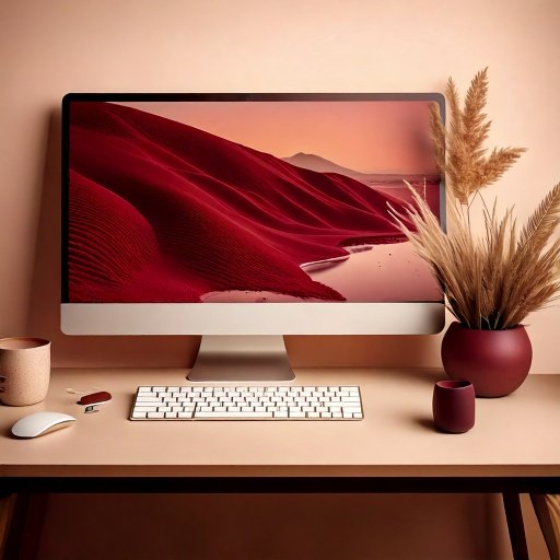 Firefly Image minimaliste et épurée dans les tons beige #F4F0EC et bordeaux profond #660E36. Un écra (1)